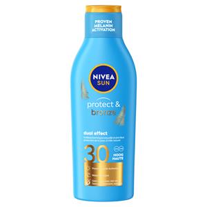 3x Nivea Sun Protect&Bronze Zonnebrand Melk SPF 30 200 ml