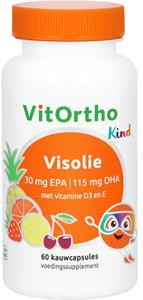 VitOrtho Visolie 30 mg EPA - 115 mg DHA Kind Kauwcapsules