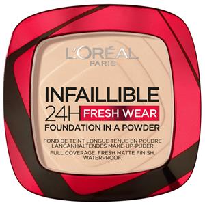 L'Oréal 2x  Infaillible 24H Fresh Wear Foundation Poeder 20 Ivory 8 gr
