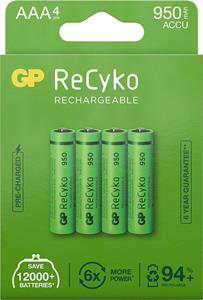 GP batterijen GP Recyko AAA 950mAh 4x