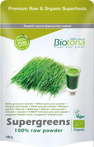 Biotona Supergreens 100% Raw Powder - 150 g