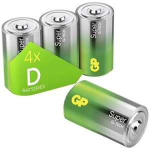 gpbatteries GP Batteries GPPCA13AS112 Mono (D)-Batterie Alkali-Mangan 1.5V 4St.