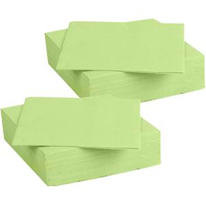 Color Party Diner/feest servetten - 60x - lime groen - x cm - papier - 3-laags -