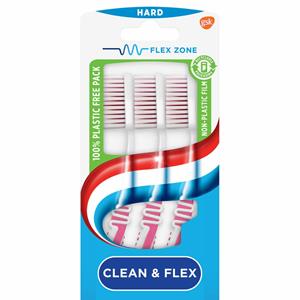 Aquafresh 2x  Tandenborstel Clean&Flex Hard 3 stuks