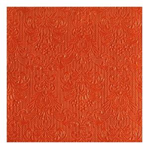 Ambiente Luxe servetten barok patroon oranje 3-laags 15x stuks -