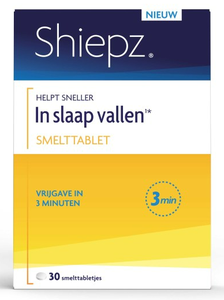 Shiepz Helpt Sneller in Slaap Vallen¹* Smelttabletten