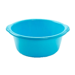 PlasticForte Kunststof teiltje/afwasbak rond 20 liter blauw -