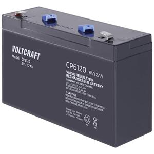 VOLTCRAFT CE6V/12Ah VC-12713950 Bleiakku 6V 12Ah Blei-Vlies (AGM) (B x H x T) 151 x 100 x 50mm Flach