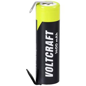 VOLTCRAFT A ULF Speciale oplaadbare batterij AA (penlite) U-soldeerlip, Geschikt voor hoge stroomsterktes NiMH 1.2 V 1400 mAh