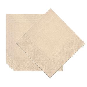 Chaks Feest servetten taupe/beige - 60x - papier - 33 x 33 cm -