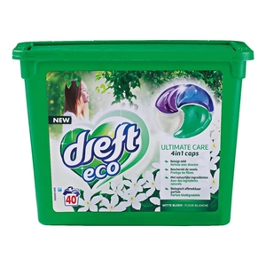 Dreft Eco Capsules Ultimate Care 4 In 1 Witte Bloem - 40 Wasbeurten