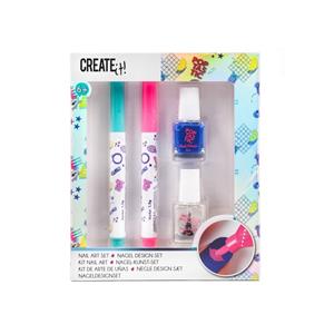 Create It! Nail Art Coloring Gift Set 3 Ass Blue