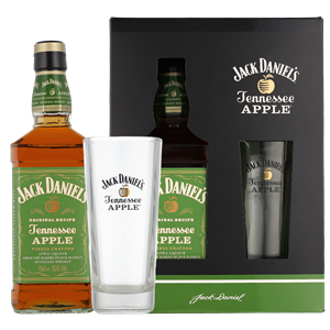 Jack Daniel's Jack Daniels Apple Giftset + Highball glas 70cl Whisky + Giftbox