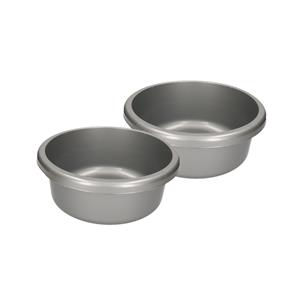 Set van 3x stuks ronde afwasteiltjes / afwasbakken donker grijs 6,2 liter -