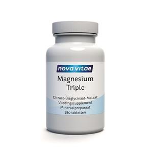 Nova Vitae Magnesium citraat bisglycinaat malaat 180 Tabletten