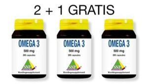 SNP Omega 3 500 mg actie 2 + 1 600 Capsules