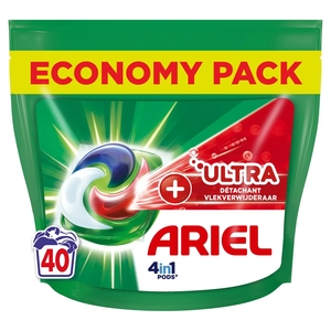 Ariel Pods 4-in-1 + Ultra Vlekverwijderaar - 40 wasbeurten