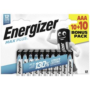 Energizer Max Plus AAA batterij (potlood) Alkaline 1.5 V 20 stuk(s)