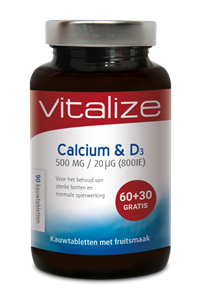 Vitalize Calcium & D3 Kauwtabletten