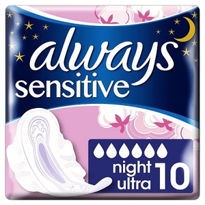 Always Maandverband Sensitive Night Ultra Pads - 10 stuks