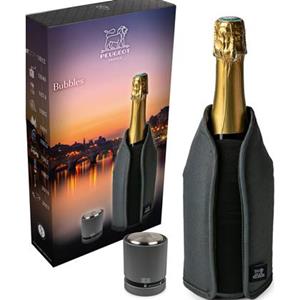PEUGEOT Flaschenverschluss Geschenkset Bubbles mit Kühlmanschette und Champagnerverschluss
