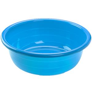 PlasticForte Grote kunststof teiltje/afwasbak rond 30 liter blauw -
