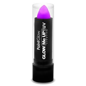 PaintGlow Lippenstift/lipstick - neon paars - UV/blacklight - 4,5 gram -