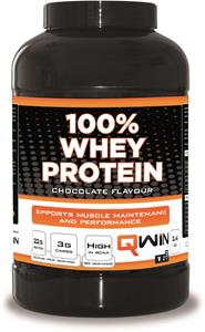 QWIN 100% Whey Protein Chocolade - Eiwit Poeder - 2400 gr