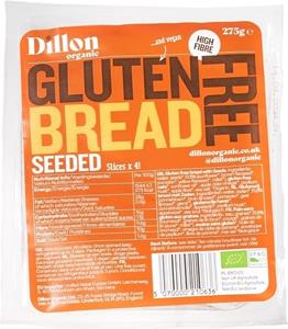 Dillon organic Seeded gluten free sliced bread 275 Gram