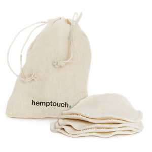 Hemptouch Reusable Cotton Pads voor Het Reinigen Van Het Gezicht en Het Verwijderen Van Make-up 5st