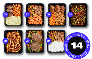 Prep The Food Verse kant en klare fitness maaltijden - Pakket afvallen - Gehakt en pulled beef
