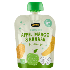 JUMBO umbo Biologisch Fruithapje 6+ Maanden Appel, Mango & Banaan 90g