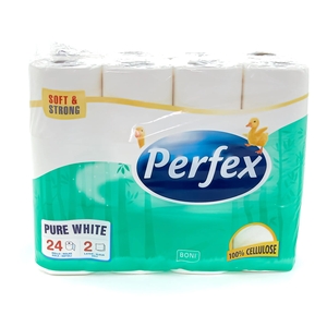 Huismerk Perfex toiletpapier 2 laags Soft & Strong - 24rollen voordeel