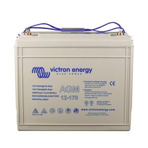 Victron Energy AGM Super Cycle 12V 170Ah Loodaccu 12 V 170 Ah Loodvlies (AGM) (b x h x d) 153 x 280 x 336 mm M8-schroefaansluiting Onderhoudsvrij