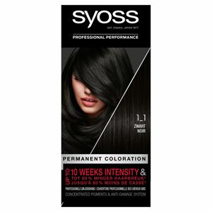 Syoss Classic Haarverf 1-1 Black - Voordeelverpakking - 3 stuks