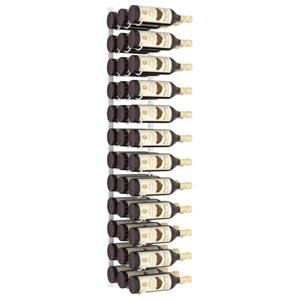 vidaXL Wijnrek voor 36 flessen wandmontage ijzer wit