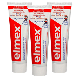 Elmex Peuter - Tandpasta - 0/5 jaar - 3x75ml - Voordeelverpakking