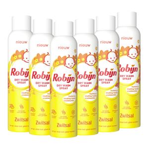 Zwitsal  Robijn Dry Wash Spray - Kleding Opfrisser - 6 x 200ml - Voordeelverpakking