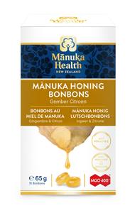 Manuka health Honing Gember Citroen MGO 400+ zuigtabletten