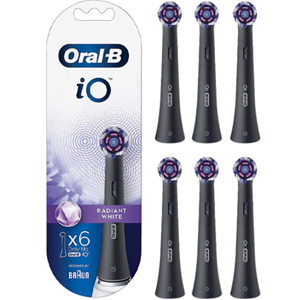 Oral-B iO Radiant White opzetborstels - Black - 6 stuks