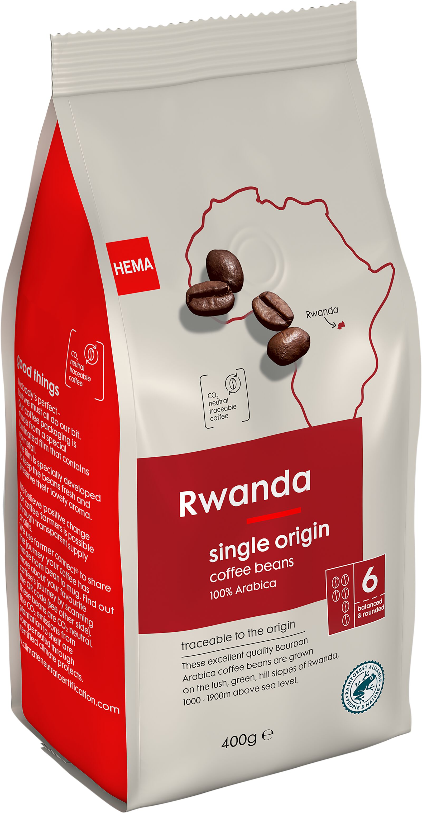 HEMA Koffiebonen Rwanda 400gram