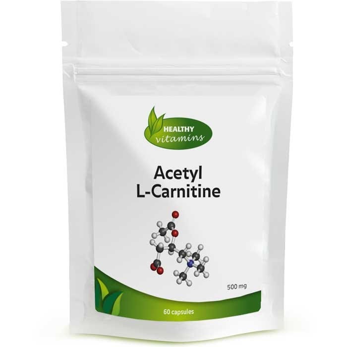 Healthy Vitamins Acetyl-L-Carnitine | 60 capsules | 500 mg | Vitaminesperpost.nl