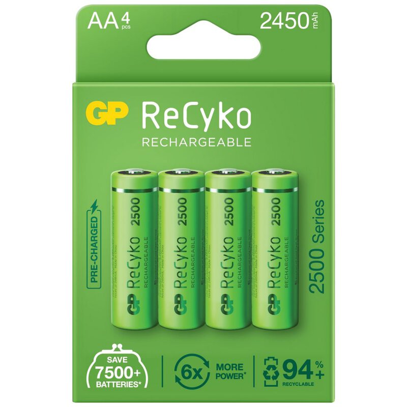 GP batterijen GP Recyko AA 2450mah 4x