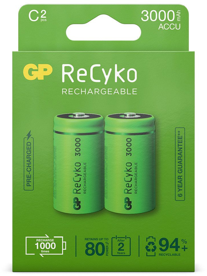 GP batterijen GP Recyko C 3000mAh 2x