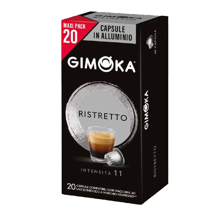 Gimoka RISTRETTO aluminium capsules voor Nespresso (20st)