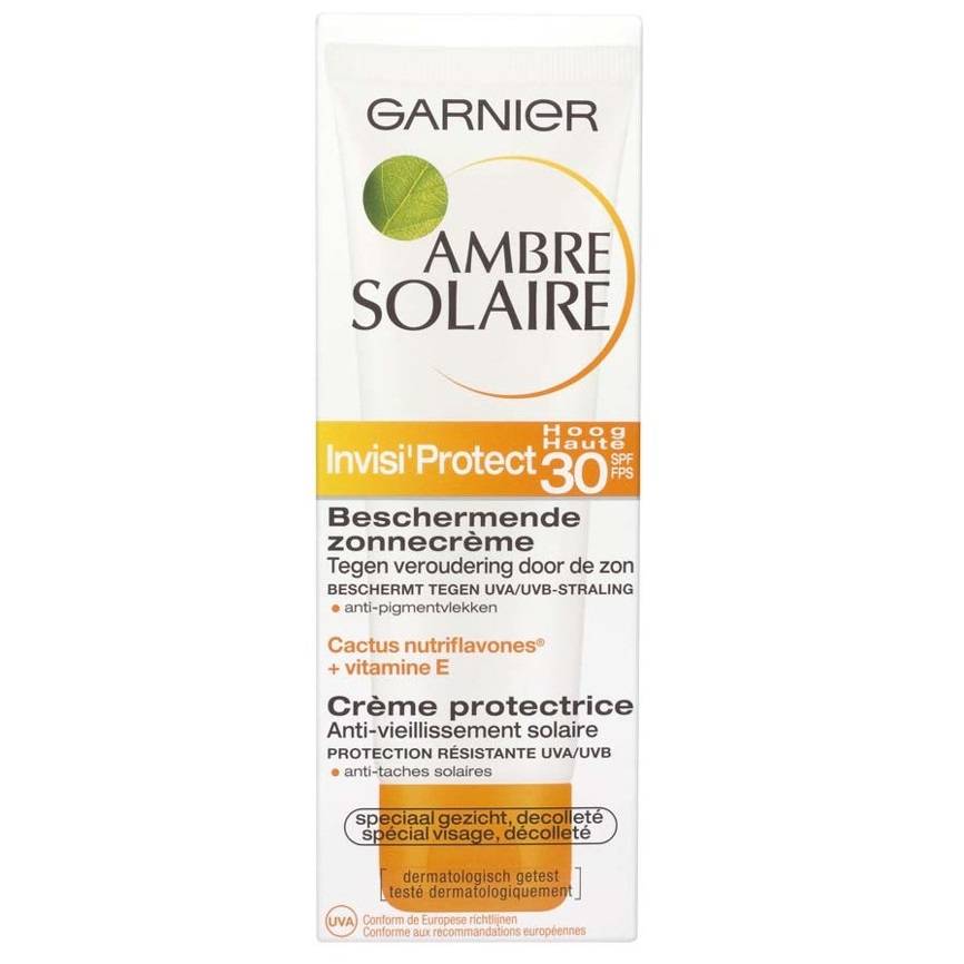 Garnier Ambre Solaire Zonnebrand 75 ml Crème UV Gezicht Factor SPF 30