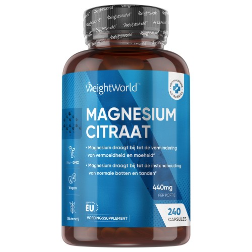 WeightWorld Magnesium citraat 220mg - 180 Capsules