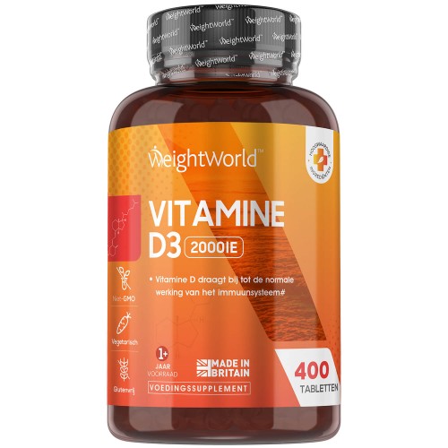 WeightWorld Vitamine D3 - 2000 IE - 400 tabletten