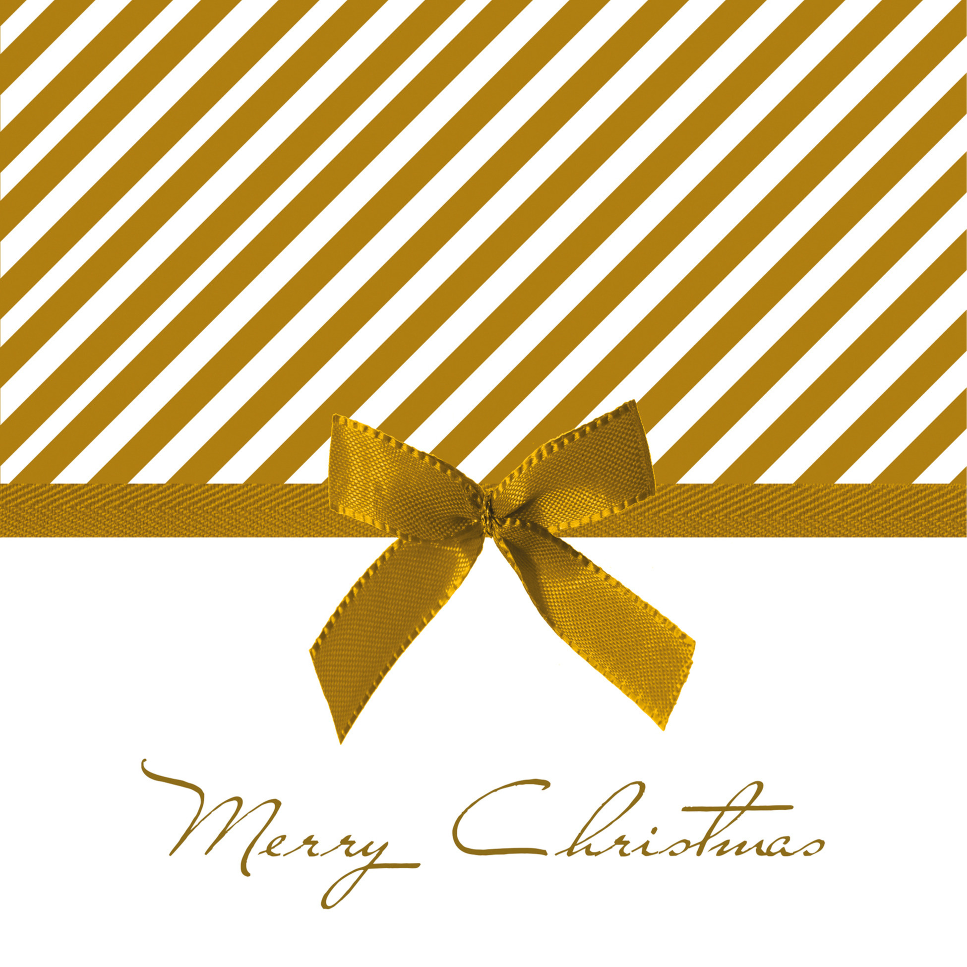 Ambiente kerst thema servetten - 20x st - 33 x 33 cm - goud - Merry Christmas -
