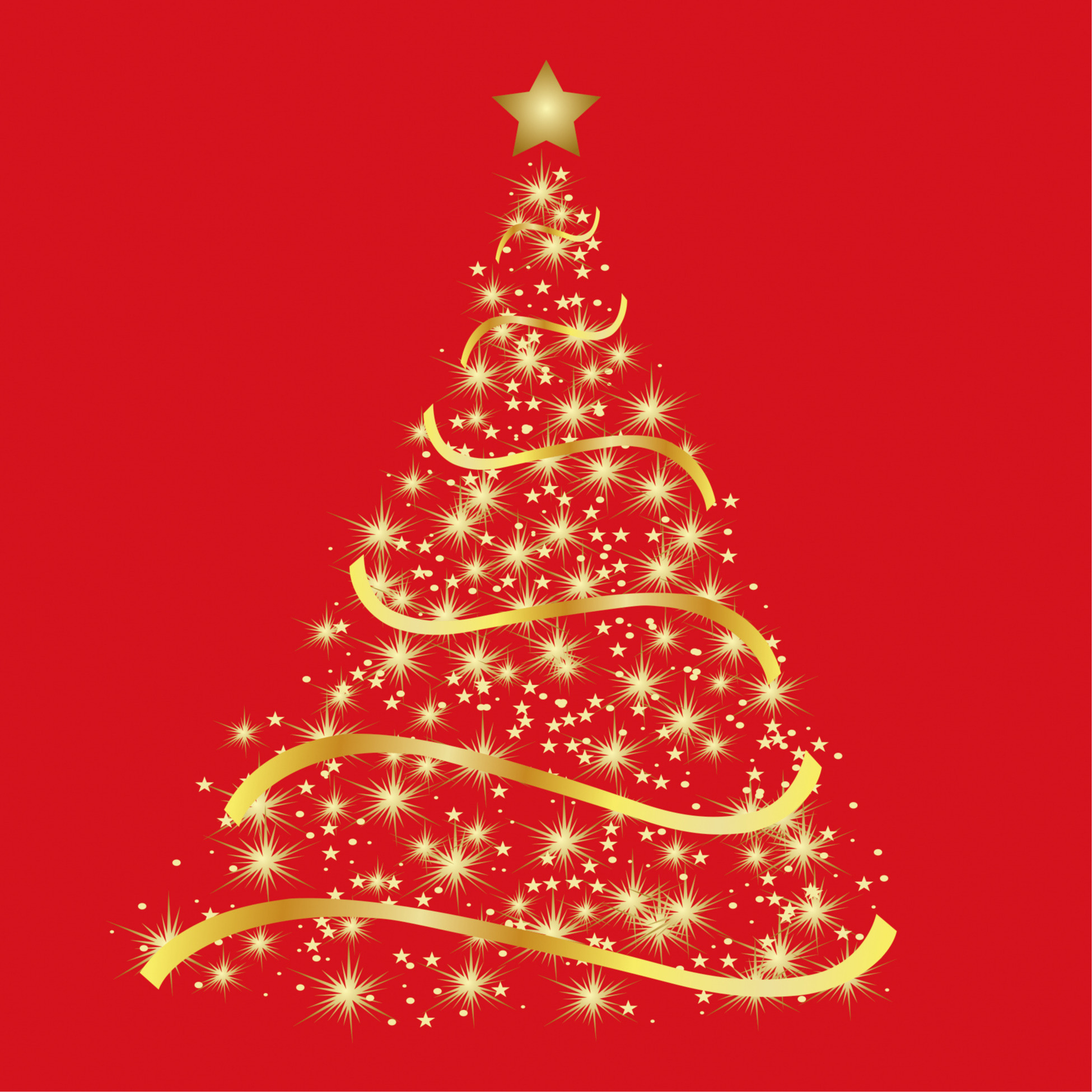 Ambiente kerst thema servetten - 20x st - 33 x 33 cm - rood - kerstboom -